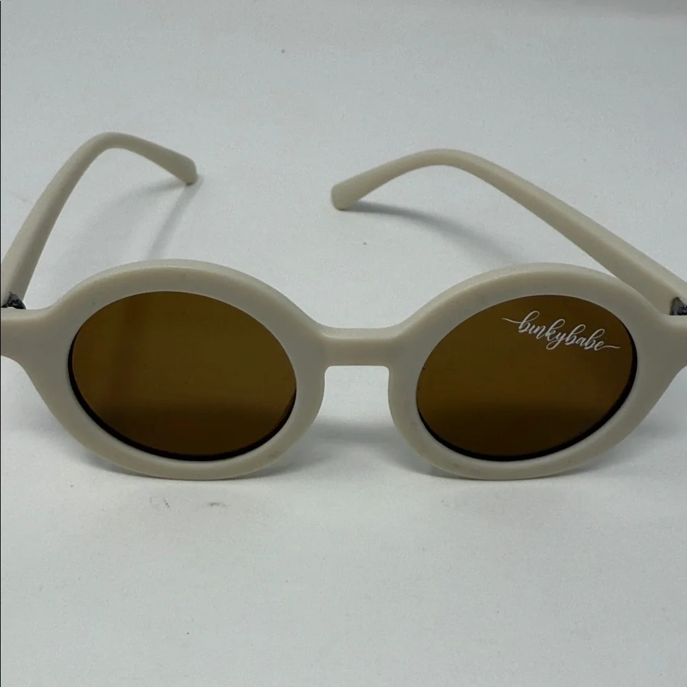 Binky Babe Kids Round Sunglasses Set in Cream and Brown (2 different glasses)